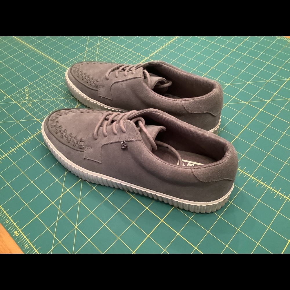 Grey Sneaker Creepers by TUK like new with box